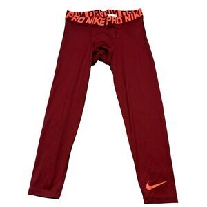 Boys‎ Nike Pro Coloburst Training Tights Orange Youth Size Medium